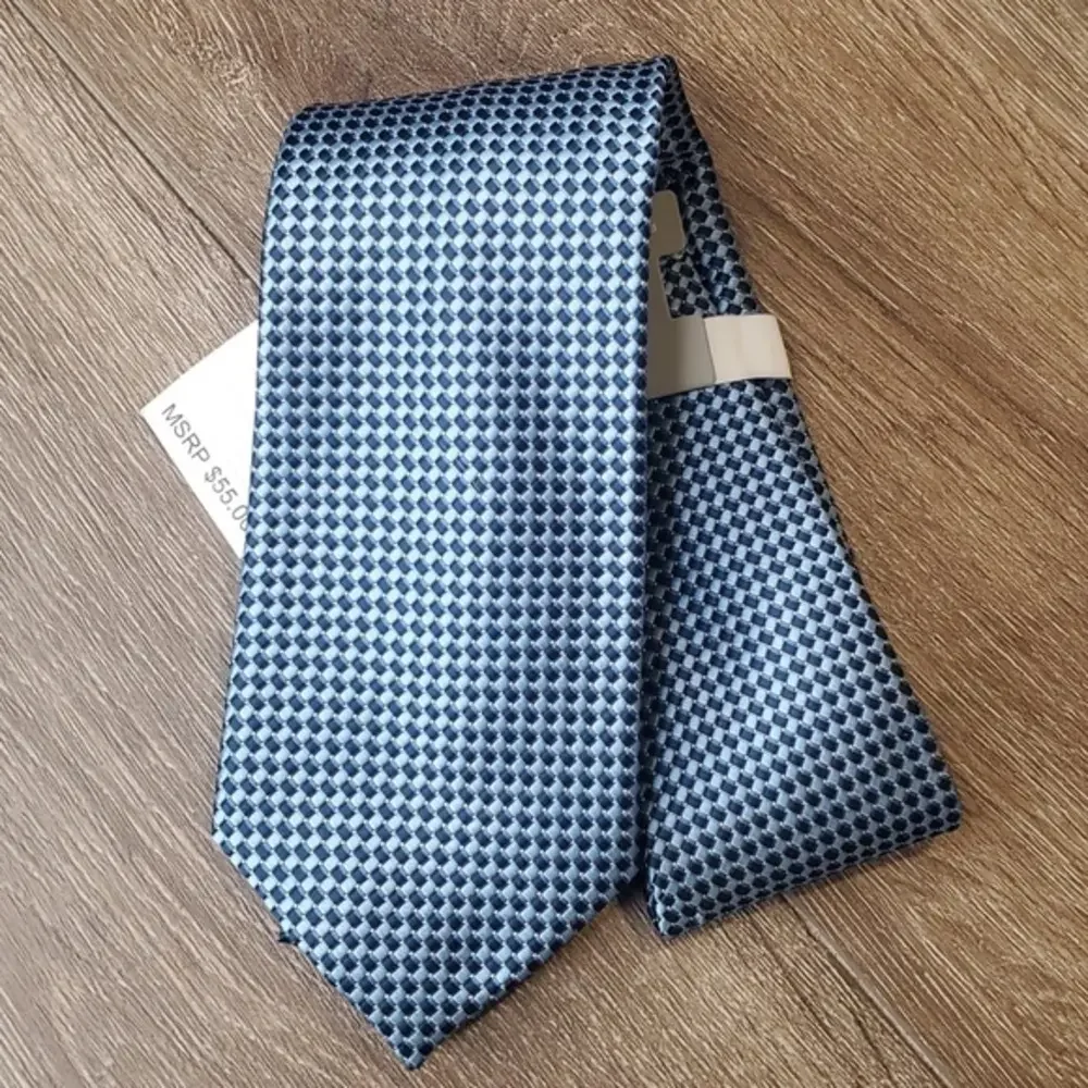 Perry Ellis Portfolio Navy Bayou Mini Tie‎